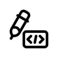 code edit line icon. Clean and minimalist icon for websites and mobile apps. vector