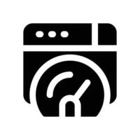 performance glyph icon. Strong and solid icon for websites and mobile apps. vector