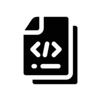 file glyph icon. Strong and solid icon for websites and mobile apps. vector