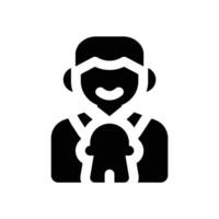 journalist glyph icon. Strong and solid icon for websites and mobile apps. vector