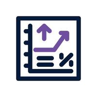chart dual tone icon. Sleek and modern icon for websites and mobile apps. vector