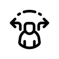 decision making line icon. Clean and minimalist icon for websites and mobile apps. vector