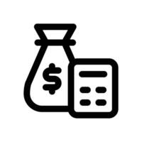 budget analyst line icon. Clean and minimalist icon for websites and mobile apps. vector