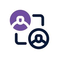 business collaboration dual tone icon. Sleek and modern icon for websites and mobile apps. vector