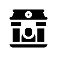 banker glyph icon. Strong and solid icon for websites and mobile apps. vector