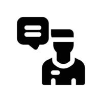 advisory glyph icon. Strong and solid icon for websites and mobile apps. vector