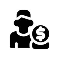 investor relation glyph icon. Strong and solid icon for websites and mobile apps. vector
