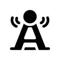 antenna glyph icon. Strong and solid icon for websites and mobile apps. vector