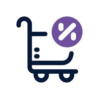 sales tax dual tone icon. Sleek and modern icon for websites and mobile apps. vector