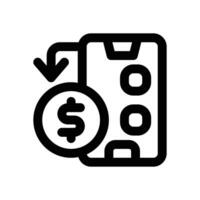 send money line icon. Clean and minimalist icon for websites and mobile apps. vector