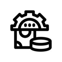 cash management line icon. Clean and minimalist icon for websites and mobile apps. vector