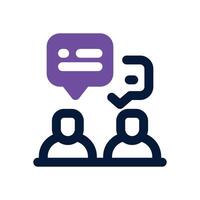 consult dual tone icon. Sleek and modern icon for websites and mobile apps. vector
