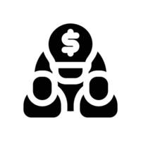 collaboration glyph icon. Strong and solid icon for websites and mobile apps. vector