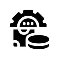 cash management glyph icon. Strong and solid icon for websites and mobile apps. vector