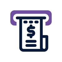 invoice dual tone icon. Sleek and modern icon for websites and mobile apps. vector