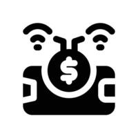 digital currency glyph icon. Strong and solid icon for websites, mobile interfaces, presentations, and visual branding. High quality and easy to edit. vector