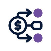 diversification dual tone icon. Sleek and modern icon for websites, mobile apps, marketing materials, and corporate design. Fully scalable and ready to use. vector