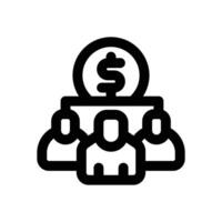 team sales line icon. Clean and minimalist icon for websites and mobile apps. vector