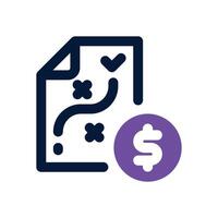 financial planning dual tone icon. Sleek and modern icon for websites and mobile apps. vector