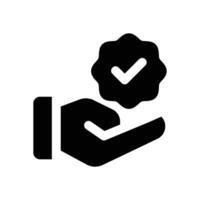 benefit glyph icon. Strong and solid icon for websites and mobile apps. vector