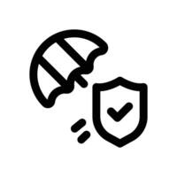 umbrella line icon. Clean and minimalist icon for websites and mobile apps. vector
