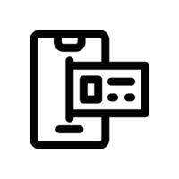 online payment line icon. Clean and minimalist icon for websites and mobile apps. vector