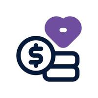 financial health dual tone icon. Sleek and modern icon for websites and mobile apps. vector
