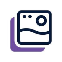 image dual tone icon. Sleek and modern icon for websites and mobile apps. vector