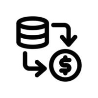 money exchange line icon. Clean and minimalist icon for websites and mobile apps. vector