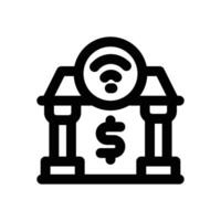 online banking line icon. Clean and minimalist icon for websites and mobile apps. vector