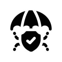 insurtech glyph icon. Strong and solid icon for websites and mobile apps. vector