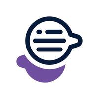 chat dual tone icon. Sleek and modern icon for websites and mobile apps. vector
