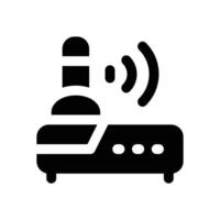 router glyph icon. Strong and solid icon for websites and mobile apps. vector
