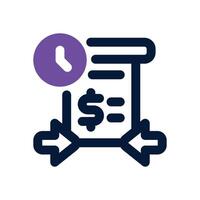 transaction history dual tone icon. Sleek and modern icon for websites and mobile apps. vector