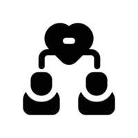 public relation glyph icon. Strong and solid icon for websites and mobile apps. vector