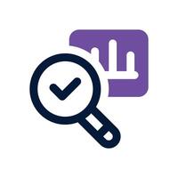 analysis dual tone icon. Sleek and modern icon for websites and mobile apps. vector