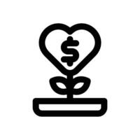 philanthropy line icon. Clean and minimalist icon for websites and mobile apps. vector
