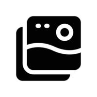 image glyph icon. Strong and solid icon for websites and mobile apps. vector