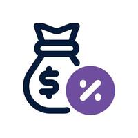 commission dual tone icon. Sleek and modern icon for websites and mobile apps. vector