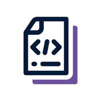 file dual tone icon. Sleek and modern icon for websites and mobile apps. vector
