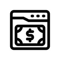 web money line icon. Clean and minimalist icon for websites and mobile apps. vector