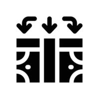 cash flow glyph icon. Strong and solid icon for websites and mobile apps. vector