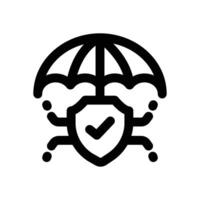 insurtech line icon. Clean and minimalist icon for websites and mobile apps. vector