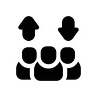 people glyph icon. Strong and solid icon for websites and mobile apps. vector