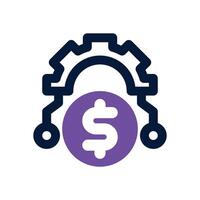 asset management dual tone icon. Sleek and modern icon for websites and mobile apps. vector