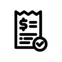 billing line icon. Clean and minimalist icon for websites and mobile apps. vector