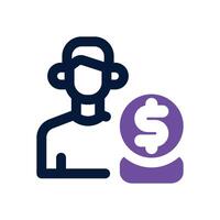 investor relation dual tone icon. Sleek and modern icon for websites and mobile apps. vector