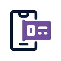 online payment dual tone icon. Sleek and modern icon for websites and mobile apps. vector