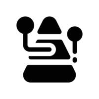 pyramid glyph icon. Strong and solid icon for websites and mobile apps. vector