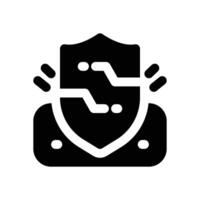 protection glyph icon. Strong and solid icon for websites and mobile apps. vector